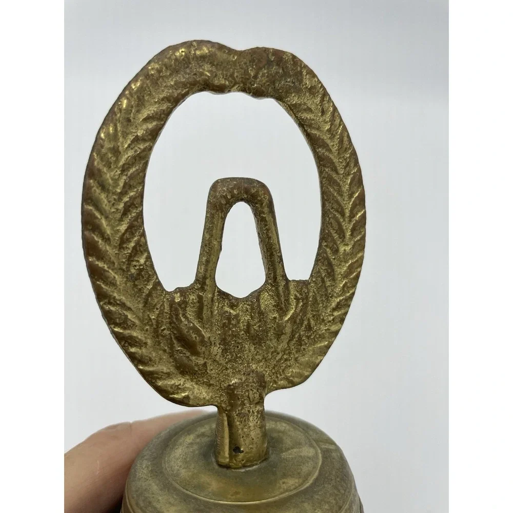 Vintage Brass Spanish Colonial Mission  Metal Handheld Bell Size Height 6